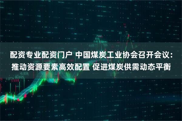 配资专业配资门户 中国煤炭工业协会召开会议：推动资源要素高效配置 促进煤炭供需动态平衡